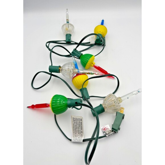 21 Multi-Color Retro Christmas Bubble Lights 7.5' Green Wire - 3 sets Extra bulb - Picture 2 of 8